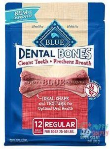 blue buffalo dental bones natural adult dental chew dog treat regular 12 oz bag