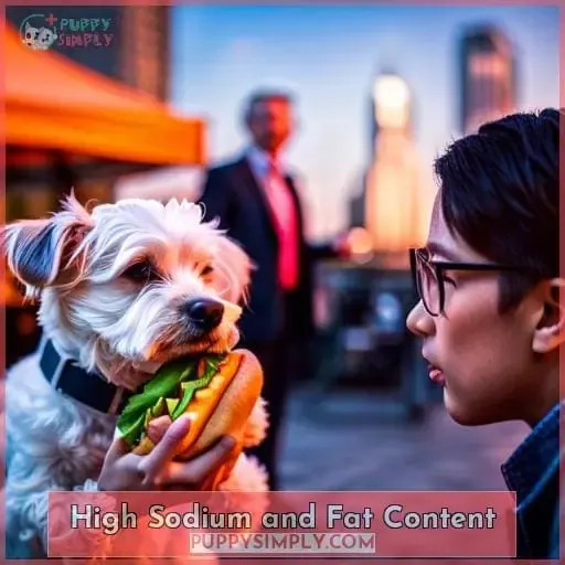 High Sodium and Fat Content