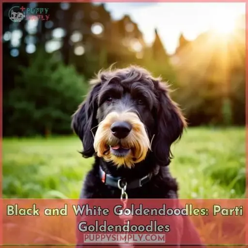 Black and White Goldendoodles: Parti Goldendoodles