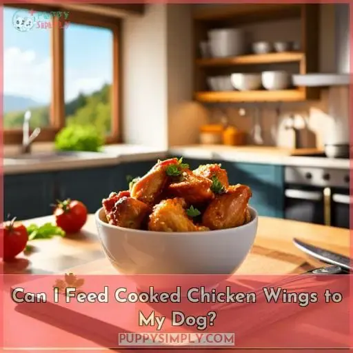 can you feed dogs cooked chicken wings