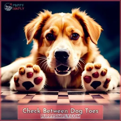 Check Between Dog Toes