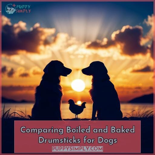 Comparing Boiled and Baked Drumsticks for Dogs
