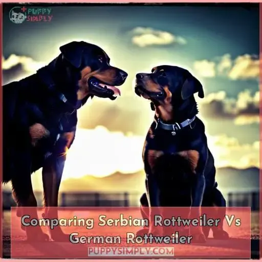 Comparing Serbian Rottweiler Vs German Rottweiler