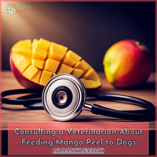 Consulting a Veterinarian About Feeding Mango Peel to Dogs