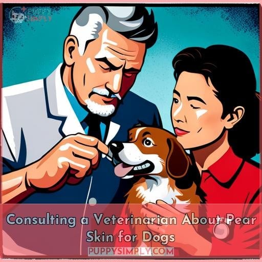 Consulting a Veterinarian About Pear Skin for Dogs