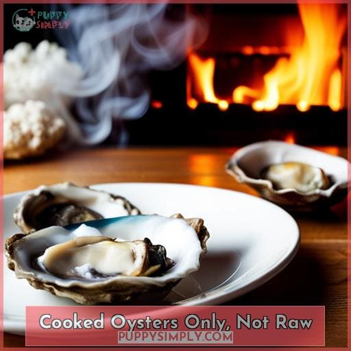 Cooked Oysters Only, Not Raw