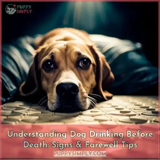 dog drinking before death