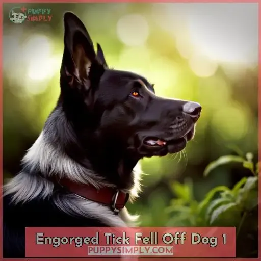 engorged tick fell off dog 1