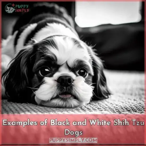 Examples of Black and White Shih Tzu Dogs