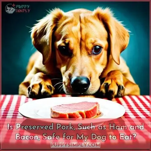 Is Preserved Pork, Such as Ham and Bacon, Safe for My Dog to Eat?