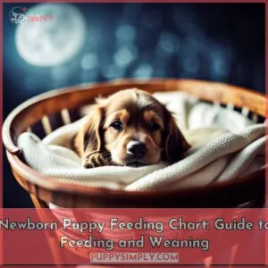 newborn puppy feeding chart