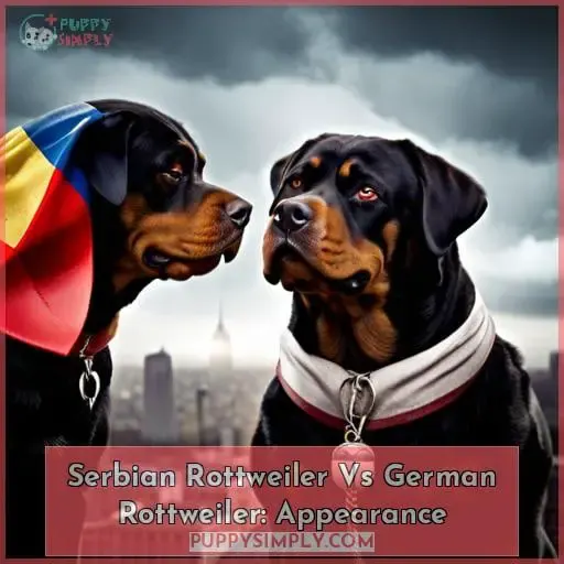 Serbian Rottweiler Vs German Rottweiler: Appearance
