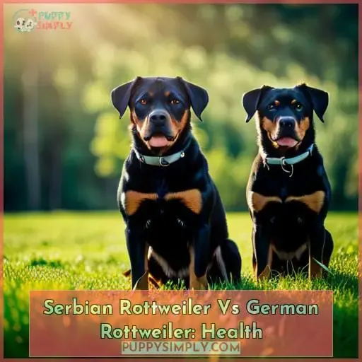 Serbian Rottweiler Vs German Rottweiler: Health