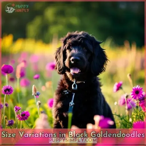 Size Variations in Black Goldendoodles