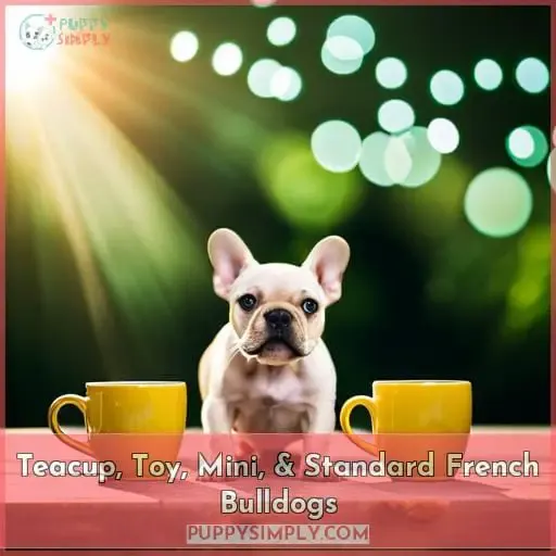 Teacup, Toy, Mini, & Standard French Bulldogs