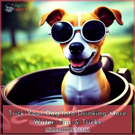 trick dog into drinking water