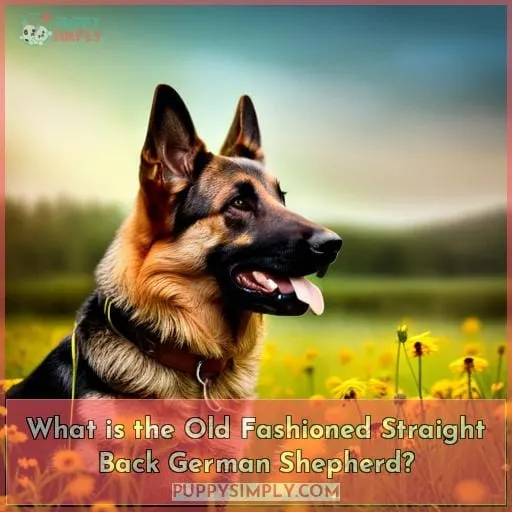 What is the Old Fashioned Straight Back German Shepherd?