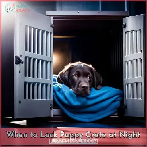 When to Lock Puppy Crate at Night