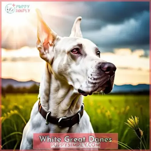 White Great Danes