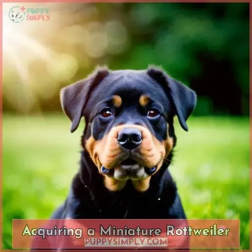 Acquiring a Miniature Rottweiler