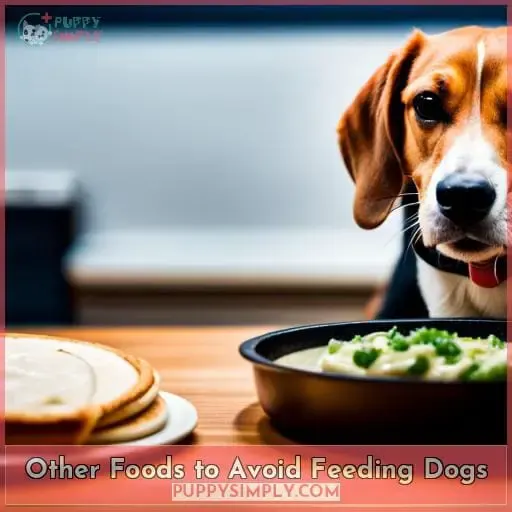 Other Foods to Avoid Feeding Dogs