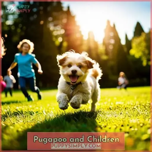 Pugapoo and Children