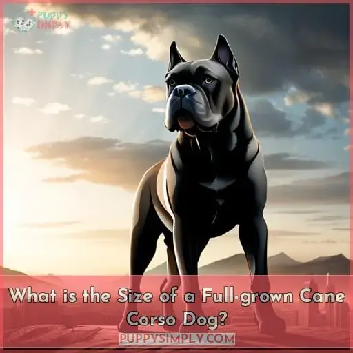 What is the Size of a Full-grown Cane Corso Dog