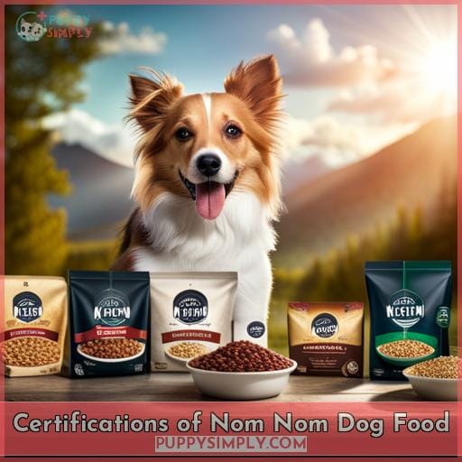 Certifications of Nom Nom Dog Food