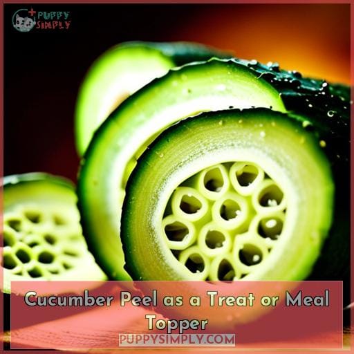 Cucumber Peel as a Treat or Meal Topper