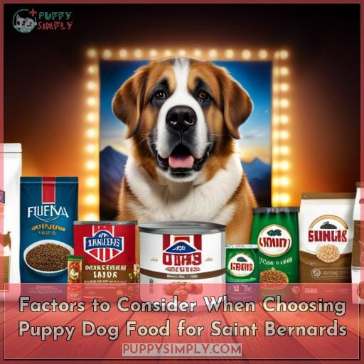 Factors to Consider When Choosing Puppy Dog Food for Saint Bernards
