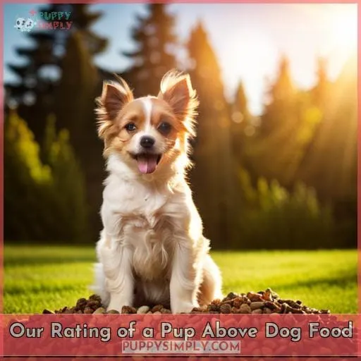 Our Rating of a Pup Above Dog Food
