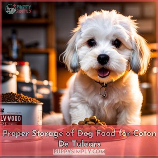 Proper Storage of Dog Food for Coton De Tulears