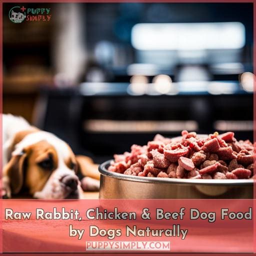 Raw Rabbit, Chicken & Beef Dog Food by Dogs Naturally