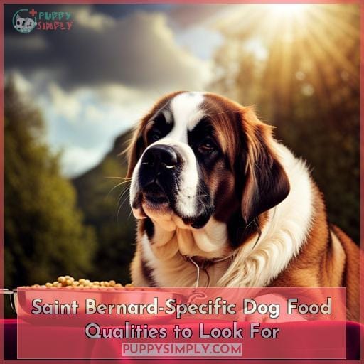 Saint Bernard-Specific Dog Food Qualities to Look For