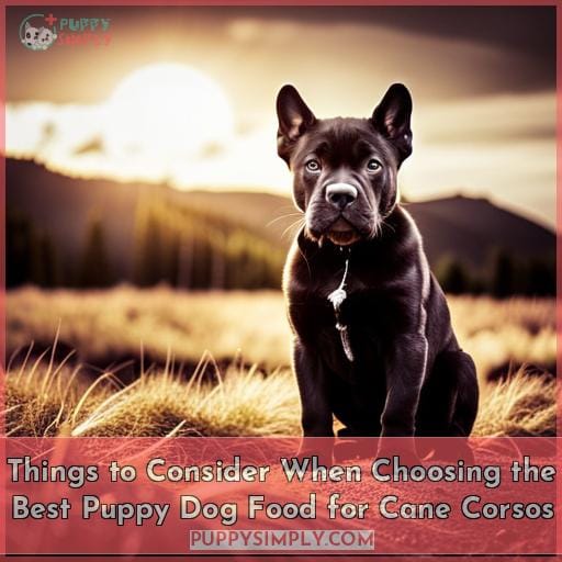 Things to Consider When Choosing the Best Puppy Dog Food for Cane Corsos