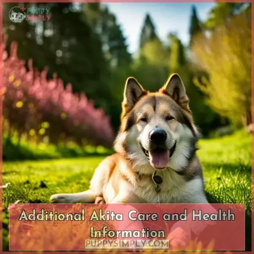 Additional Akita Care and Health Information