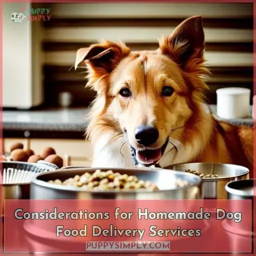 Considerations for Homemade Dog Food Delivery Services