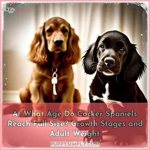 cocker spaniel at what age is a cocker spaniel fully grown
