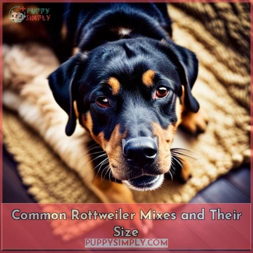 Common Rottweiler Mixes and Their Size