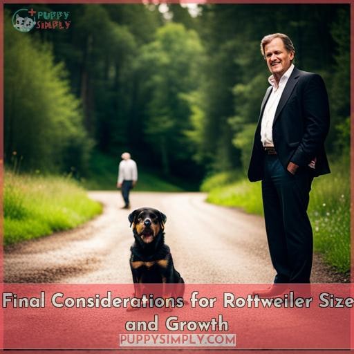 Final Considerations for Rottweiler Size and Growth