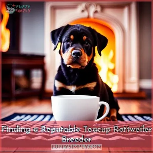 Finding a Reputable Teacup Rottweiler Breeder