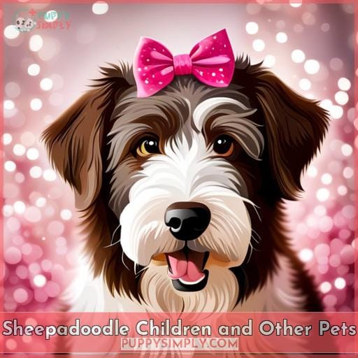 Sheepadoodle Children and Other Pets