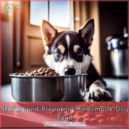 Storing and Preparing Homemade Dog Food