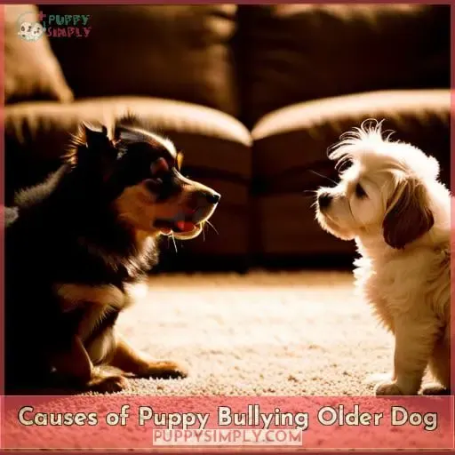 Causes of Puppy Bullying Older Dog