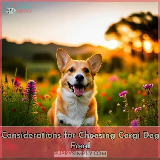 Considerations for Choosing Corgi Dog Food