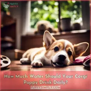 how much water should a corgi puppy drink