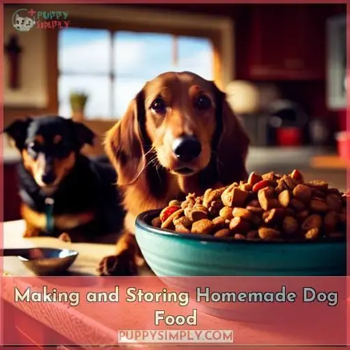 Making and Storing Homemade Dog Food