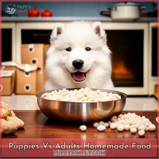 Puppies Vs Adults Homemade Food
