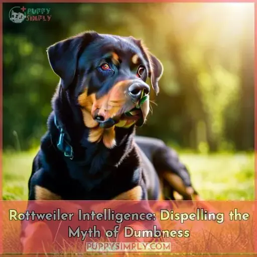 rottweiler intelligence are they really dumb like some people say