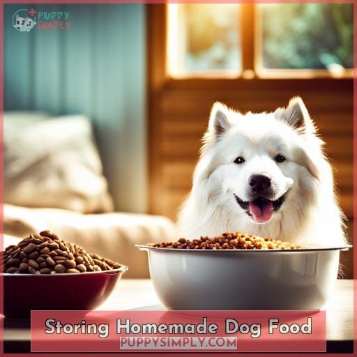 Storing Homemade Dog Food